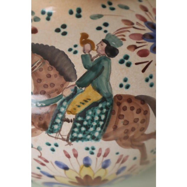 Renaissance-Style Faience Vase with Hunting Motifs, 1950s For Sale - Image 10 of 12