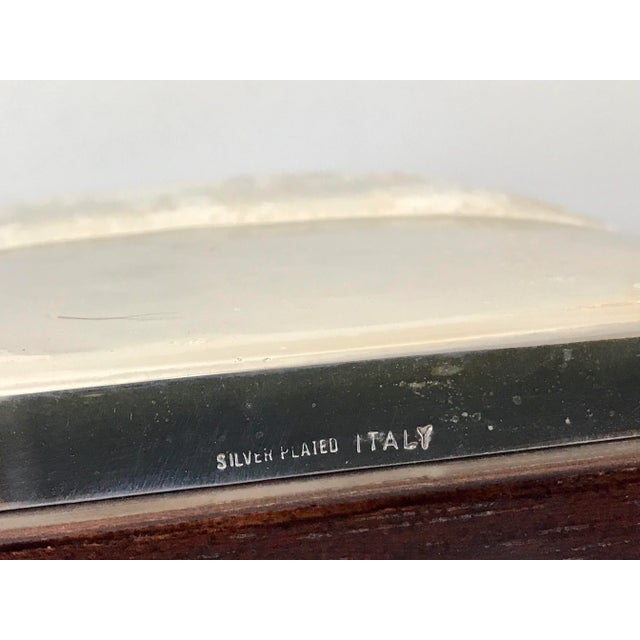 1970s Mid Century Italian Silver Plate and Satin Wood Box For Sale - Image 5 of 13