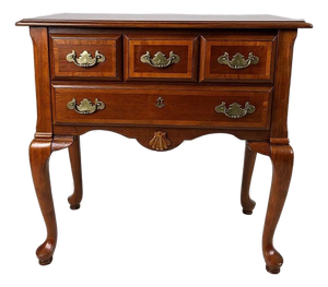 Vintage Queen Anne Cabinet with Brass Handles