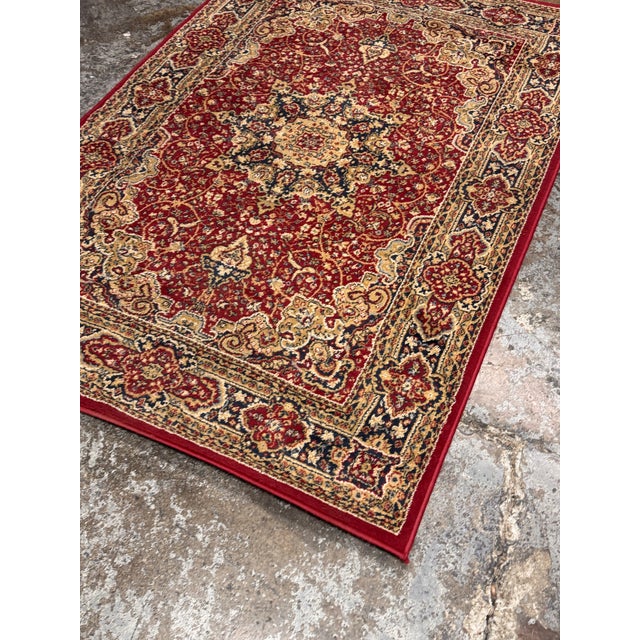 4ft 4in × 6ft 4in Traditional Medallion Area Rug For Sale - Image 9 of 12