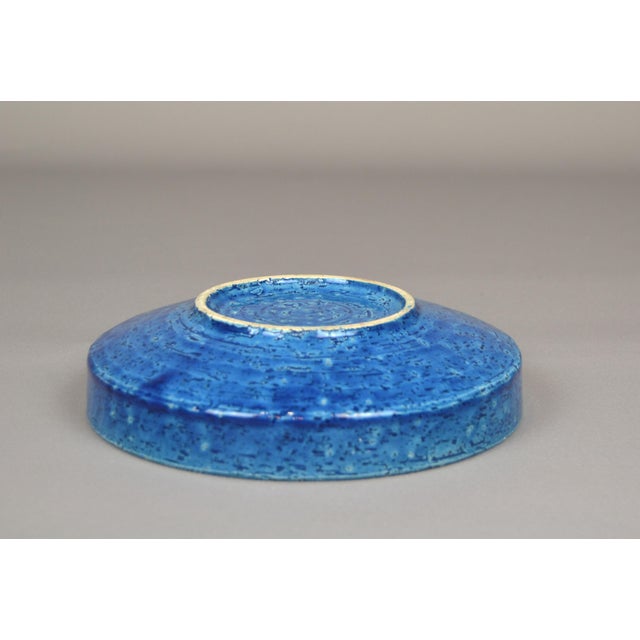 Blue Rimini Ceramic Bowl by Aldo Londi for Bitossi, 1960s For Sale - Image 6 of 10