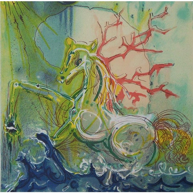 Modern Salvador Dali, Les Chevaux, Lithograph For Sale - Image 3 of 7
