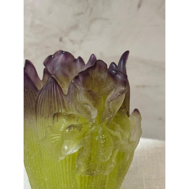 Glass Glass Paste Vase by Jean Daum for Daum, 2010s For Sale - Image 7 of 17