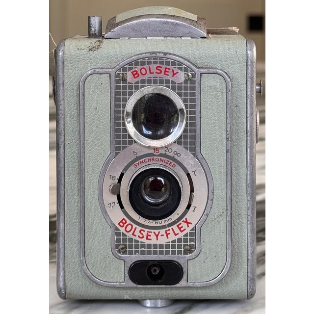 Mid-Century Modern Vintage Bolsey Flex Decorative Camera For Sale - Image 3 of 16