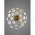 1970s Mid-Century Modern Italian Floral Chandelier in White Murano Glass and Brass For Sale - Image 6 of 7