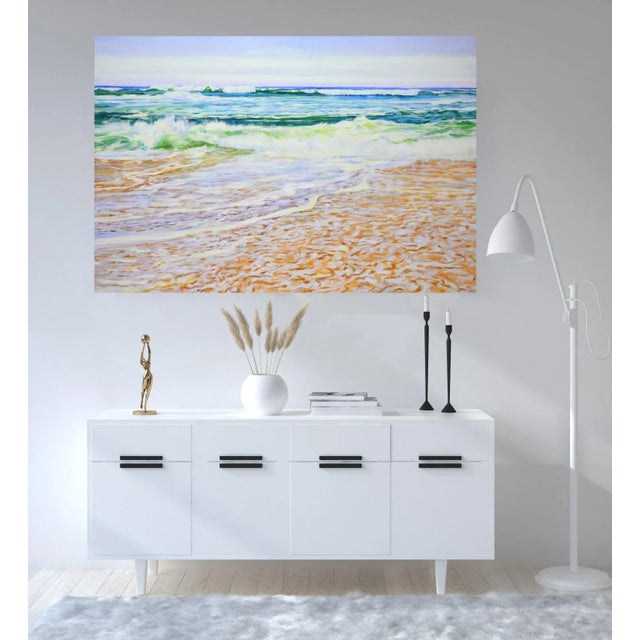 Textile Ocean Inspiration. Modern Original Painting. Arts Bound For Sale - Image 7 of 8