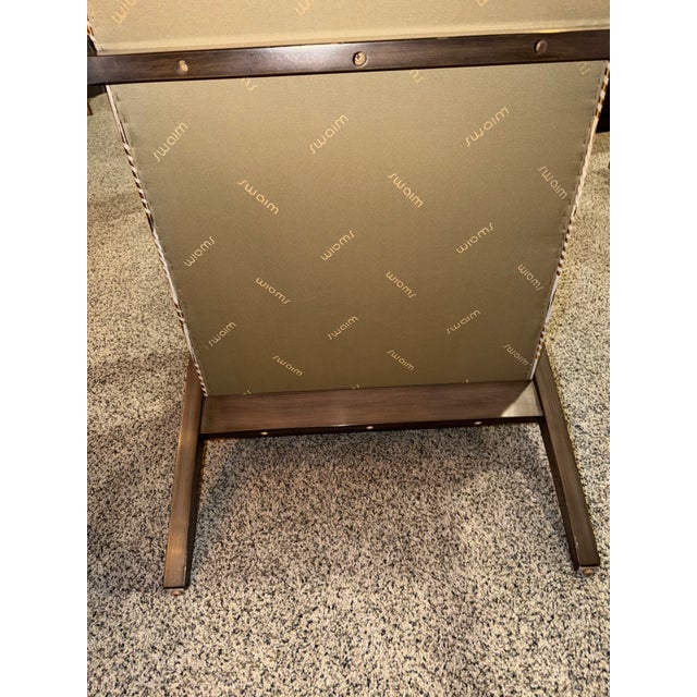Pair of Swaim Ellen Armchairs - Geometric Fabric, Excellent Condition For Sale - Image 11 of 12