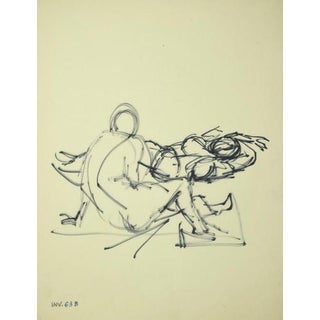 Leo Guida, Figure, 20th Century, Marker Drawing on Paper For Sale