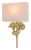 The Gingko Gold Wall Sconce is a botanical-inspired fixture in a Chinois antique gold leaf finish on its wrought iron...