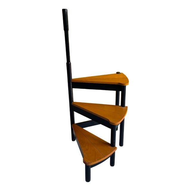 Wooden Library Ladder by Vico Magistretti for Cassina, 1970s For Sale