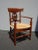 French Country 1950s Vintage French Country Carved Lovebirds Backrest Accent Chair For Sale - Image 3 of 12