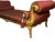 Late 20th Century Regency Style Carved Giltwood Daybed in Red Striped Upholstery For Sale - Image 5 of 5