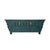 2000 - 2009 Asian Style Distressed Rustic Teal Blue Low Tv Console Table Cabinet For Sale - Image 5 of 16