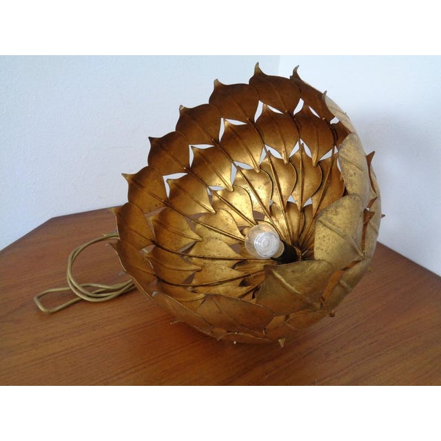 Large Golden Lotus Ceiling Lamp from Hans Kögl, Germany, 1960s For Sale - Image 12 of 18