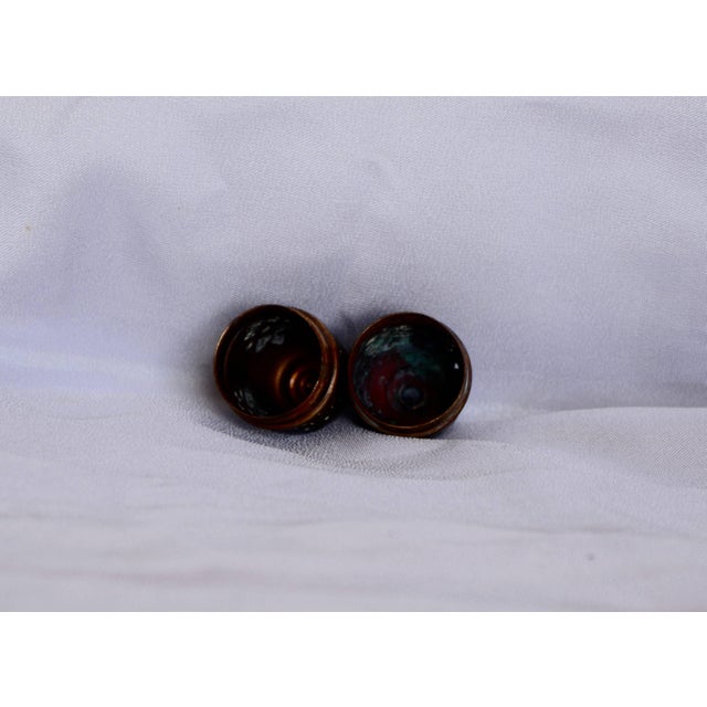 Brass Pair of Gorham Giftware Copper Salt and Pepper Shakers L27 For Sale - Image 8 of 11