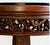 Chinoiserie Vintage Chinese Hand-Carved Round Pedestal Dining Table With Beveled Glass Top For Sale - Image 3 of 10