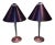 Art Moderne Anodized Spun Aluminum Lamps - A Pair For Sale