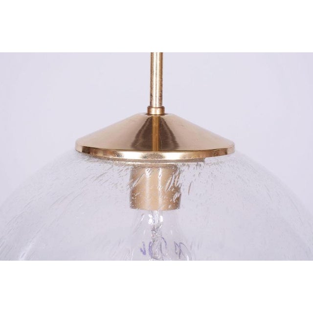 Mid-Century Chandelier in Glass and Brass from Kamenický Šenov, Czech, 1960s For Sale - Image 3 of 11