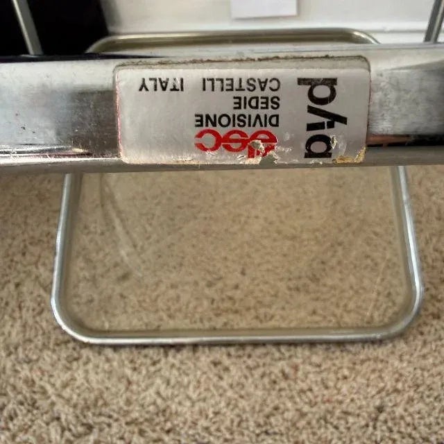 Chrome 1960s Plia Folding Chairs, by Giancarlo Piretti for Anonima Castilli, Set of Four (4) For Sale - Image 8 of 18