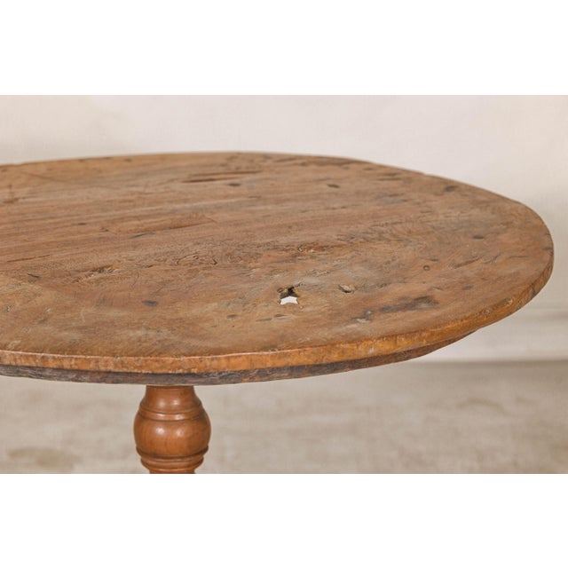 Dutch Colonial Teak Pedestal Side Table with Tripod Base, Early 20th Century For Sale In New York - Image 6 of 12
