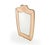 Large Mirror in Brass and Pink Glass, 1950s, in Very Good conditions. Designed 1950 to 1959