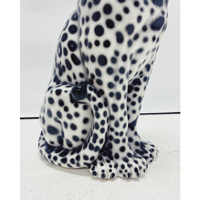 Snow Leopard Ceramic Figurine by Ceramiche Boxer For Sale - Image 4 of 7