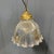 Pressed Glass Pendant Lamp with Brass Fixture from Holophane, 1930s For Sale - Image 6 of 15