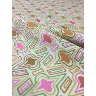 Donghia Casino Flamingo Retro Geometric Upholstery Fabric - 1 & 5/8th Yards For Sale