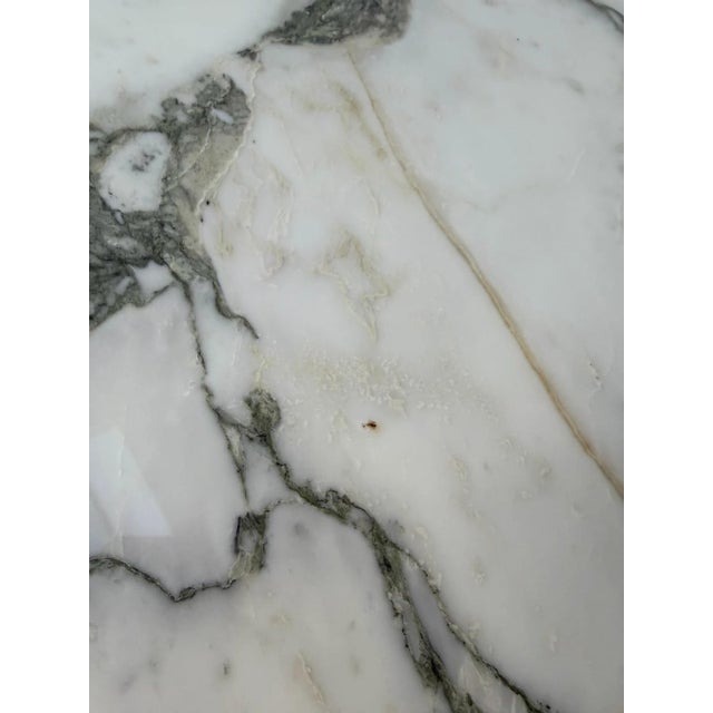 Vintage Oval Arabescato Marble Dining Table by Florence Knoll for Roche Bobois, 1960s For Sale - Image 6 of 8