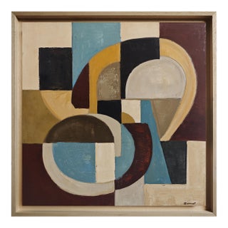 Zone De Rencontre, Geometric Abstract, Framed by Sophie Dumont For Sale