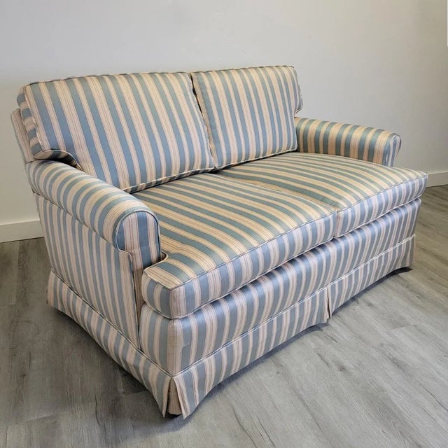 1990s Vintage Petite Loveseat by Walker Furniture Co., High Point Nc For Sale - Image 5 of 12