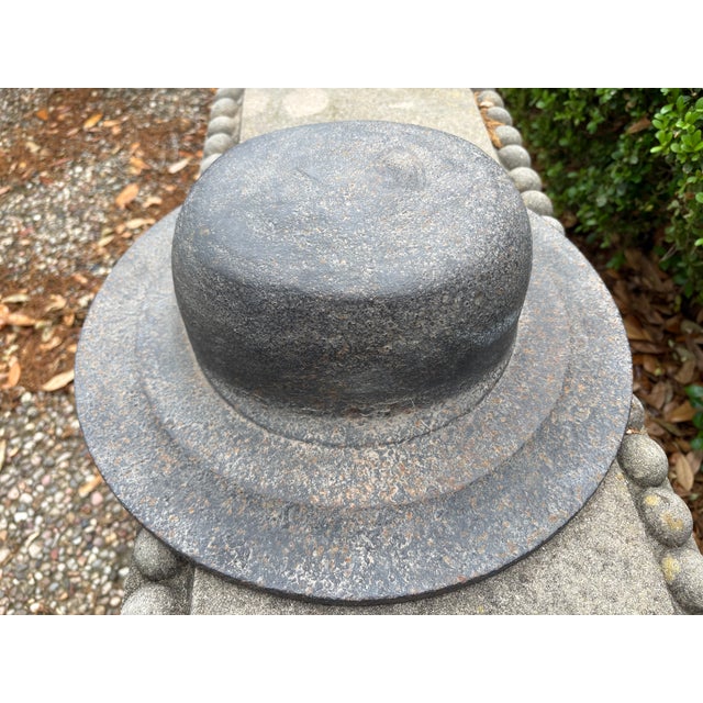 1920s Argentine Cast Iron Gaucho Hat Form For Sale - Image 9 of 10