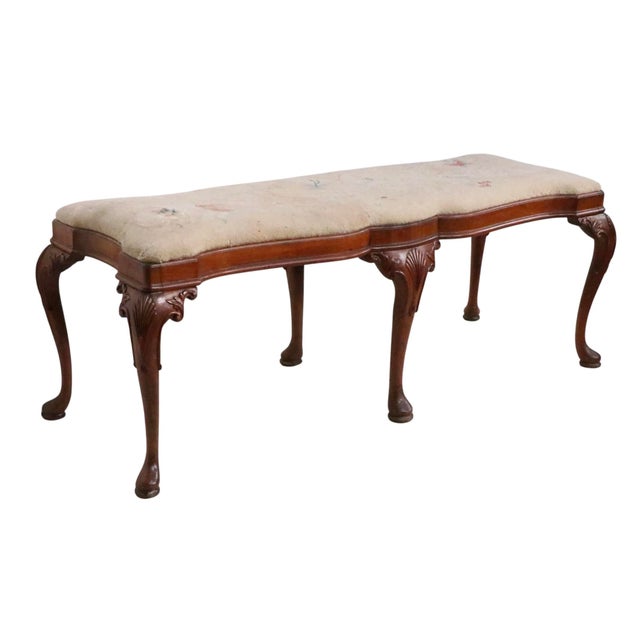 Brown 1970s Stylish Chippendale Revival Bench For Sale - Image 8 of 18