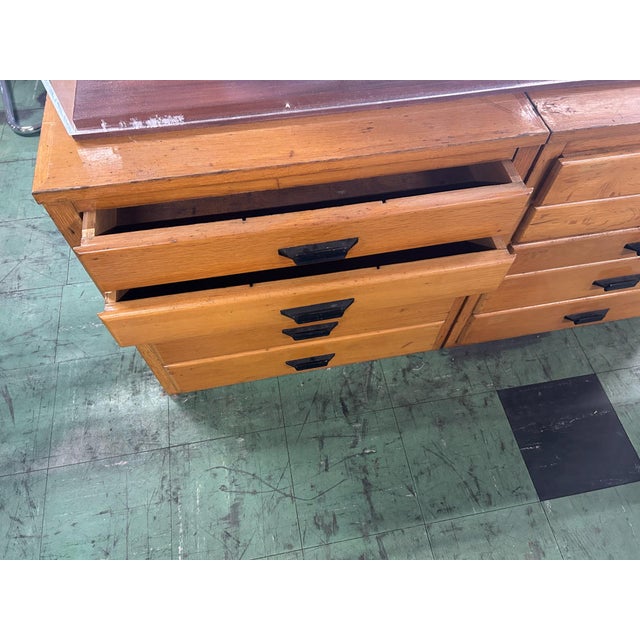 Wood Shop Chests of Drawers, 1970s, Set of 2 For Sale - Image 7 of 7