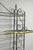 Black Vintage French Country Wrought Iron & Brass Kitchen Bakers Rack Bookcase Etagere For Sale - Image 8 of 16