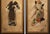 Showa Era Japanese Painted Panels "Samurai & Bijin", a Pair For Sale - Image 4 of 17