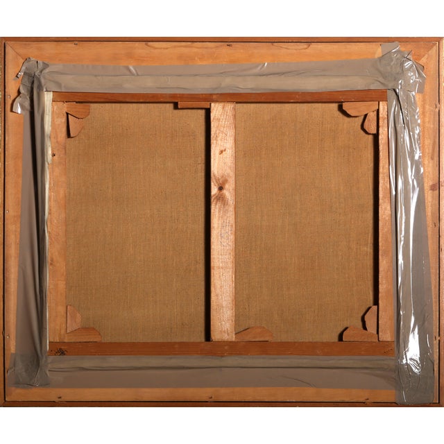 Abstraction by Jacques Zimmermann, Belgian (1929–2023) Date: circa 1960 Oil on Canvas, signed Size: 15.25 x 19.25 in....