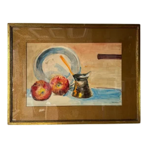 1932 Muza Williams Still Life Watercolor Painting, Framed