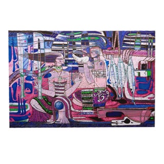 1990s Wong Shue "Trade Winds" Asian Hand Signed Serigraph For Sale