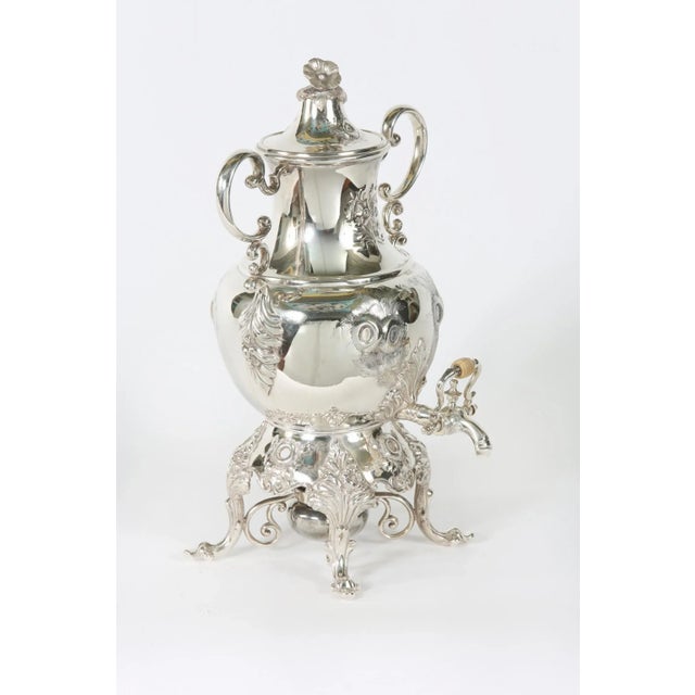 Metal Early 20th Century English Silver Plated Samovar For Sale - Image 7 of 10