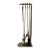 Eichholtz Ennell Polished Nickel Fireplace Tool Set 4 Tools With Stand For Sale