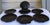 Vintage 1960's Black amethyst Arcoroc Coquillage 7" salad plates are also a nice size to use as "small plates". This set...