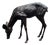 Bronze Grazing Fawn Deer Garden Sculpture For Sale