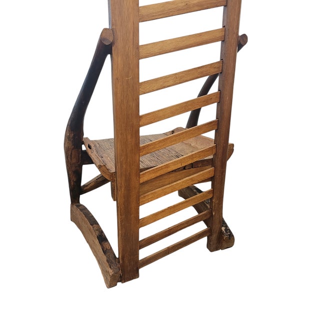 1990s Barn Style Rustic Pair of Chairs For Sale In West Palm - Image 6 of 9