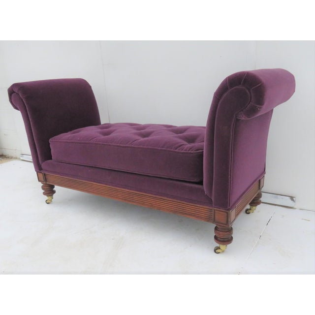 Purple Velvet Tufted Bench Chairish