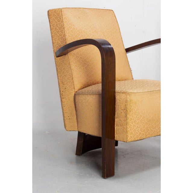Black French Art Deco Beech Armchairs, 1930, Set of 2 For Sale - Image 8 of 12