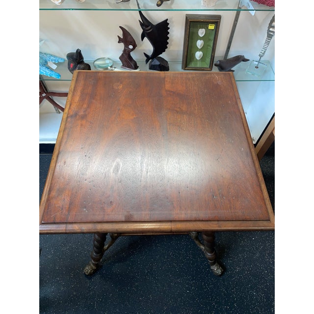 Antique Victorian Walnut Barley Twist Stand Parlor Table, 19th Century - Pairs Nicely with Many Traditional & Victorian...