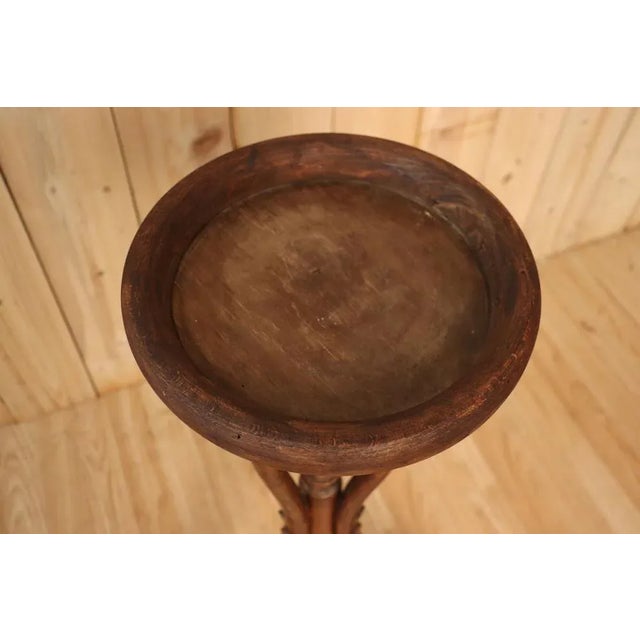 Brown Antique Side Table, 1920 For Sale - Image 8 of 9