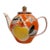 Vintage Orange Porcelain Tea Pot For Sale