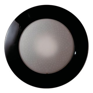 Metal and Glass Ceiling Lamp For Sale